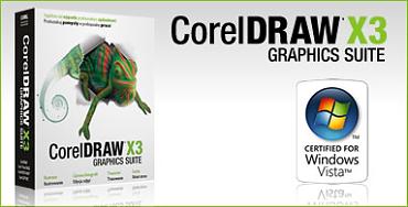CorelDRAW X3 Graphics Suite je certifikován pro Windows Vista.